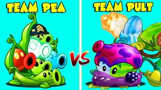 All Plants Team PEASHOOTER vs PULT-SHOOTER - Who Will Win? - PvZ 2 Team Plant vs Team Plant