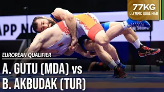 Alexandrin GUTU (MDA) vs. Burhan AKBUDAK (TUR) | 2024 European OG Qualifier | Semi Final | GR 77Kg