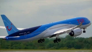 TUI 787-9 G-TUIK Breathtaking Takeoff from Manchester Airport!