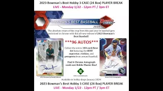 2023 Bowman's Best Hobby 3 Case Player Break #4 - 1/22/24