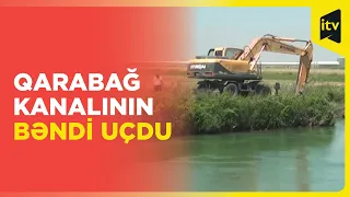 Yevlaxda Qarabağ kanalının bəndi uçub, ətraf əraziləri su basıb