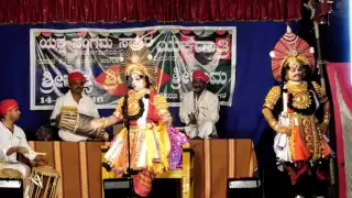 Yakshagana 2016-Veera BA-Sri Manki as Vishnu in Sudarshana vijaya-Sri Jansale, Sri prabhu 2 chande