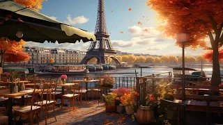 Soothing Fall Morning | Happy August in Outdoor Cafe Ambience with Relaxing Jazz Music for Working