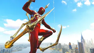 Spider-Man PS4 - Pure Avenger Iron Spider Action & Return to New York Free Roam Gameplay