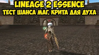 Тест шанса магического крита для Духа в Lineage 2 Essence.