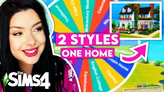 Combining 2 RANDOM Styles in ONE House in The Sims 4 // Sims 4 Build Challenge // NO CC