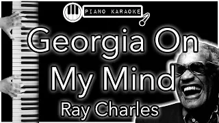 Georgia On My Mind - Ray Charles - Piano Karaoke Instrumental