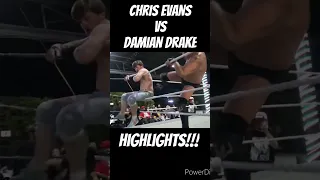 Chris Evans vs Damian Drake AWF Highlights! #wwe #always #shorts