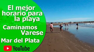 Caminamos Playa Varese a la mañana - Mar del Plata Verano 2021- Playa Varese y Cabo Corrientes.