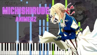 [Animenz] Violet Evergarden ED - Michishirube - Piano Tutorial || Synthesia