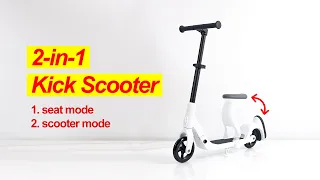 A 2in1 kick scooter with a seat, new design scooter