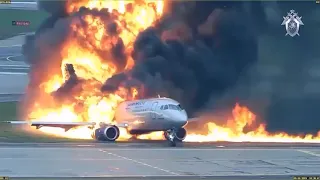 New video released showing moments after Aeroflot flight 1492 makes emergency landing on 5 May 2019