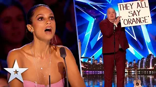 Will David be fooled by John's COMEDY MAGIC? | Unforgettable Audition | Britain's Got Talent