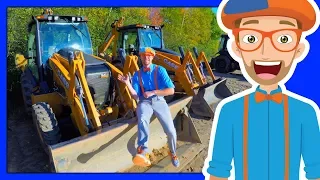 The Blippi Backhoe Video | Diggers for Children