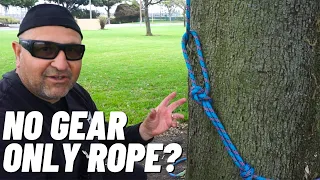 How to Tie a Tree Climbing Base Anchor With Only a Rope (No Gear Tutorial)