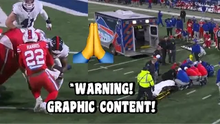 Damien Harris SCARY INJURY FULL SEQUENCE 🙏(TAKEN INTO AMBULANCE) Bills Vs Giants 2023