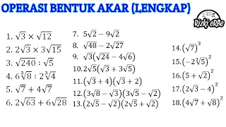 Operasi Hitung Bentuk Akar kelas 9