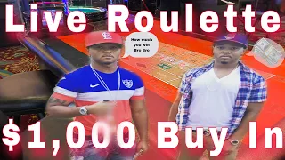 Live Roulette $1,000 Buy In w Chico G. I Won How Much?!?