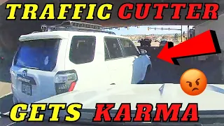 TRAFFIC SKIPPER GETS KARMA 👊 | Road Rage, Crashes, Near Miss, Idiots In Cars Compilation