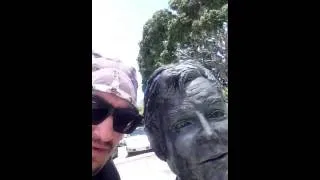 Los Angeles Death Dolls at Jack Lord Statue Honolulu Hawaii