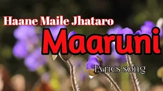 Haane Maile Jhataro Lyrics song | Nepali Movie Song 2019 | Maruni | Puspa,Rebika,Krishna kafle