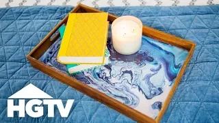 Easy DIY Paint Pour Tray | HGTV