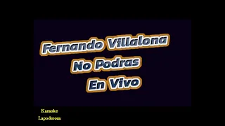 Fernando Villalona   No Podras   En Vivo karaoke la poderosa