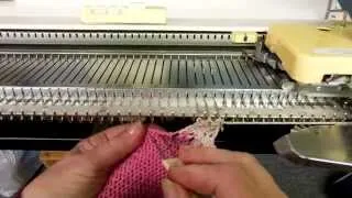 Machine Knitting Experiences: Raised Diagonal Half-Cable Trim (part 1) by Carole Wurst