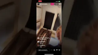 Grace Vanderwaal singing ''Freaking out on the interstate'' on instagram live