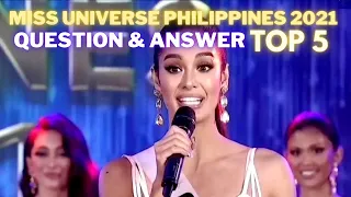 MISS UNIVERSE PHILIPPINES 2021 - QUESTION & ANSWER PORTION (FULL Q&A)