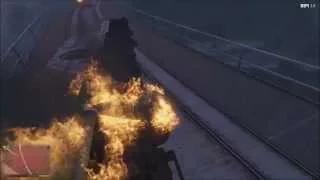 Hijacking (and crashing!) freight train (GTA V)