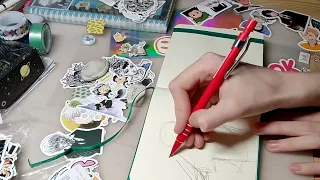 💖Новый скетчбук! 🌟🔥🌿 Открываем/Рисуем 🖌️🎨