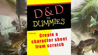 Creating a 5e character sheet from scratch for Dummies