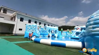 The Water Cube Inflatable Water Park with Slide