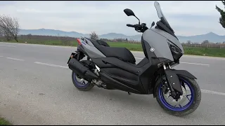 Short ride with the YAMAHA XMAX 300 scooter 2021 (icon grey color)