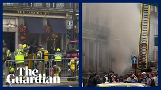 London: smoke billows from The Admiralty pub after fire in basement