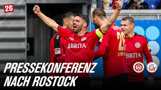 PRESSEKONFERENZ nach SV Wehen Wiesbaden vs. F.C. Hansa Rostock I 2. Bundesliga I 11. Spieltag