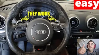 Audi A3 flat bottom steering wheel install