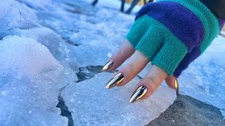 Ice Scratching & Tapping Snowy ❄️ ASMR