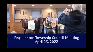 Pequannock Township Council Meeting April 26, 2022