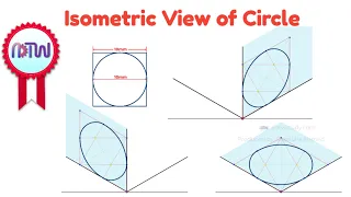 Isometric View of Circle Drawing: Engineering Drawing Tutorial for Precision and Clarity!