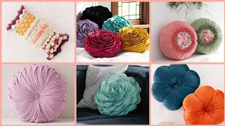 Beautiful Embroidered Velvet Round Floral Cushion Designs