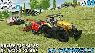 This is how I made 135 bales of grass silage | La Coronella | Farming simulator 22 | Timelapse #03