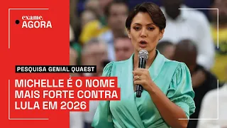 Sem Bolsonaro, Michelle é o nome mais forte contra Lula em 2026, aponta pesquisa Quaest