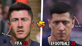 FC Barcelona player face comparison Fifa 23 vs eFootball 23 NEW UPDATE !!