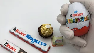 Crushing Crunchy ASMR Kinder Chocolate, Kinder Riegel, Ferrero Rocher, Surprise Egg and More ASMR