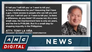 La Viña: Castro's case vs. Duterte 'very small' but a step towards stopping impunity | ANC
