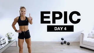 DAY 4 of EPIC | 1 Hour Dumbbell Full Body Workout Core Focus