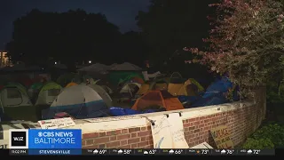 Pro-Palestinian encampment continues at Johns Hopkins after failed negotiations