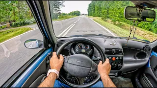 2002 Fiat Seicento [1.1 FIRE 55HP]| POV Test Drive #1293 Joe Black